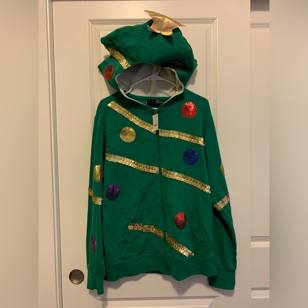 NWT Target Christmas Tree Zip Jacket Men’s Size Medium